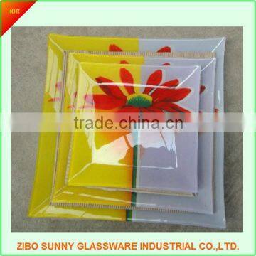 Colorful glass panel for wedding ceremony