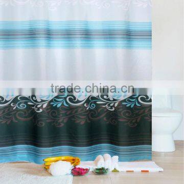 New printed full size printed Polyester with hook Shower curtain