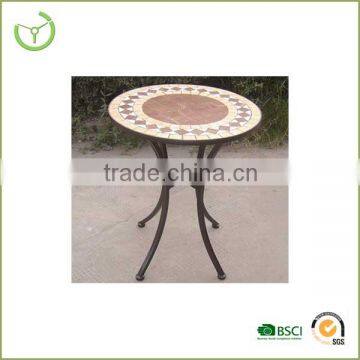 Garden use round mosaic bistro table/Stone dinner mosaic table