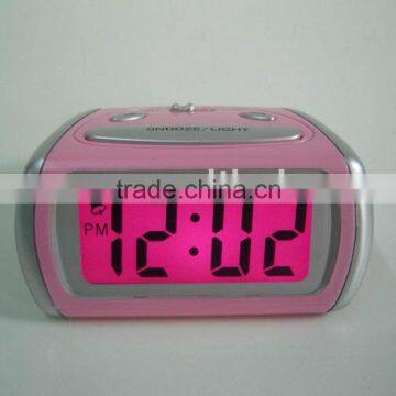 big digits display lcd clock (with back light,alarm,snooze)