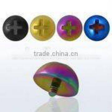 6mm anodized steel round screw nut