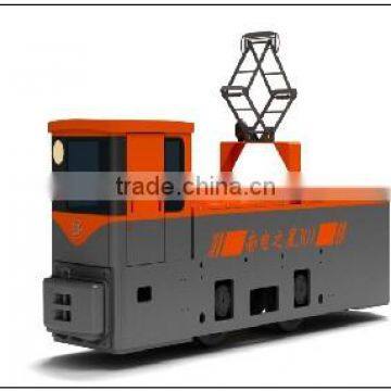 7 tons variable frequency overhead line electric locomotive for underground mine