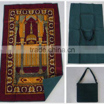 muslim Prayer carpet rugs with bag Hajj rugs