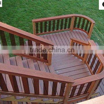 outdoor wood stair railing