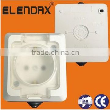 Euro Style Surface Mounted Cover Waterproof Electric Socket (S5510)