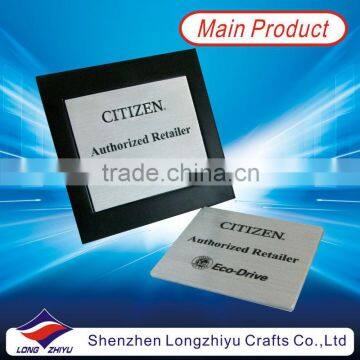 Aluminium brushed engraving plaque,your own design metal emblem anodized aluminum nameplate,self adhesive metal label plates                        
                                                Quality Choice