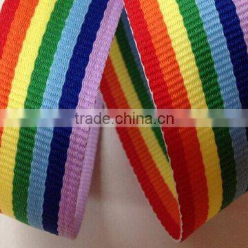 Supply rainbow ribbon in 6mm ,10mm ,16mm ,25mm etc ,ribbon rainbow webbing