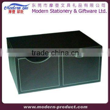 faux leather cd dvd storage box for promotion