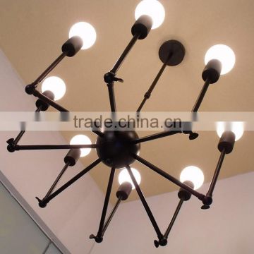 Wide Vintage Chandelier Spider Shade Pendant Chandelier 12 Arms Offer Bright Sophisticated Ceiling Chandelier