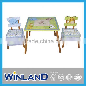 Wooden Animal Design Kids Table And Chair