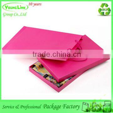 High-end decent candy color gift scarf packaging box with string