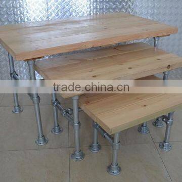 2015 new design wooden flower display stand, table diaplay stand