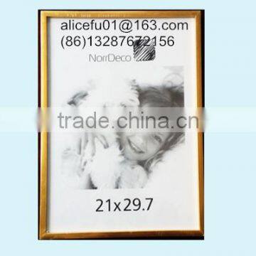 modern simple golden color plastic pvc photo picture frame