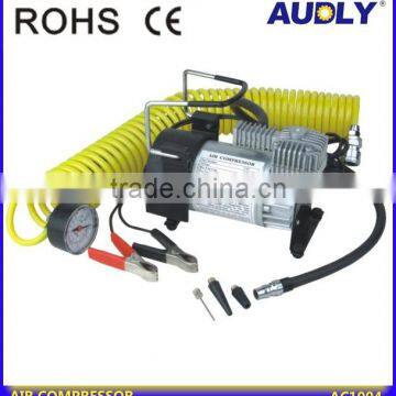 Portable dc 12v auto mini air compressor tire inflator with gauge