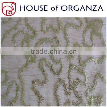 Bronzed Organza Fabric for Holiday Decoration