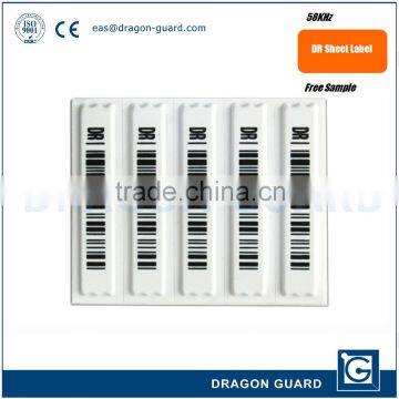 Alarm System EAS Anti-Theft Shopping Soft Sticker EAS 58KHz Blank AM Label