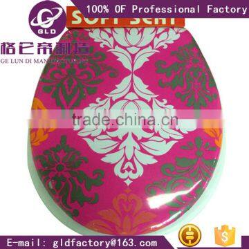 GLD Hot Sales Image Printed Color Adult soft toilet seats Soft Toilet Seat lid For toilet bathroom