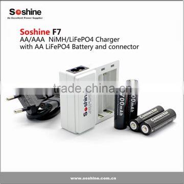 Soshine F7 Lifepo4 Ni-MH Universal Battery Charger Li-FePO4 14500 10440 (3.2V) /Ni-MH AA AAA (1.2V) Intelligent Battery Charger photo-3