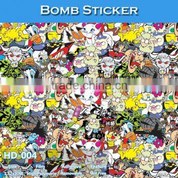 HD-004 Newest Design 1.52*30m Car Bomb Sticker Rolls For Sale