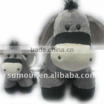 Parent-Child Donkey Plush Toy with beads in legs