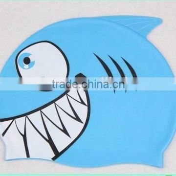 Women Men Kid Fish Shark Cartoon design silicone shark swimming caps