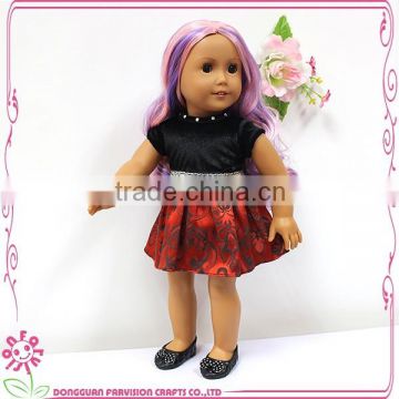 18 Inch Fashion Baby Colorful Hair Doll Plastic Girl Doll