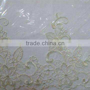 good selling!!nice design embroidery fabric lace/african tulle mesh lace/bridal dress