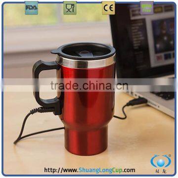 12v stainless steel heated coffee mug