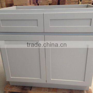 Wholesale Birch wood ready made kitchen cabinets with sink factory price