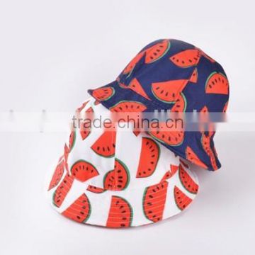 2015 New Fashion women Summer hat White watermelon Printed Bucket Hats