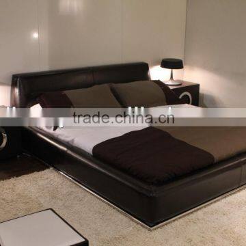 Leather double bed (A-B26)