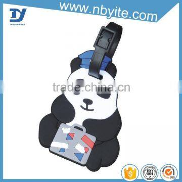 Yite factory price lovely bear shape cool luggage tags panda