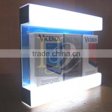 desktop acrylic tobacco display holder/cigarette LED display case