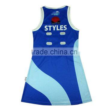 Custom 100% polyester sublimation netball uniform
