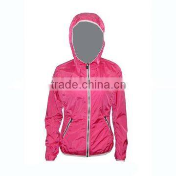 High quality pink customizing lightweight windbreaker jackets