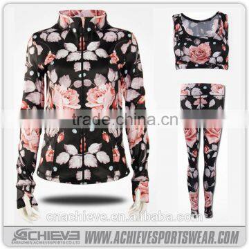 wholesale high quality yoga pants custom fitness yoga sports wear sublimated gym woman's wear