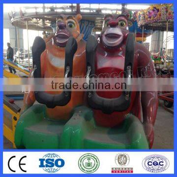 Fiberglass material seats vertical bearings self control bear rides