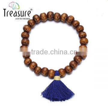 Fashion jewelry New design wholesale nature colour wood charms bracelet