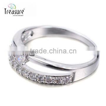 Latest Model Fashion Jewellry Diamond Silver Ring Crystal Jewelry for Girl photo-6