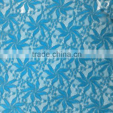 royal blue elastic nylon spandex lace fabric factory wholesale