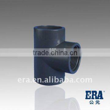 PVC pressure pipe fitting female tee for drinking water supply DIN8063 PN16