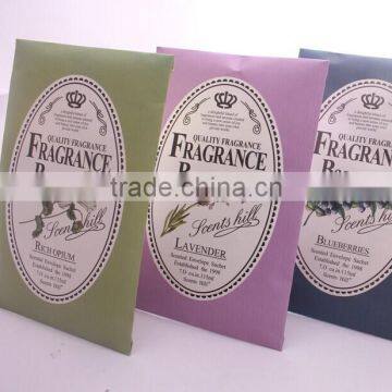 Accept Customized low MOQ Paper scented drawer sachet