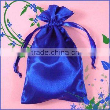 Navy Blue Custom Satin Cosmetic Bag Wholesale