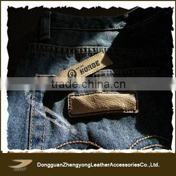 embossed jeans leather label with logo you want