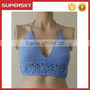 K-48 sexy bikini top women knti beach bustier new popular women's crochet swimsuit bra