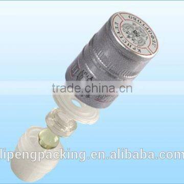 Anti-fake Pilfer-Proof plastic bottle pourer caps used for Vodka, Whisky, Blendy, Wine