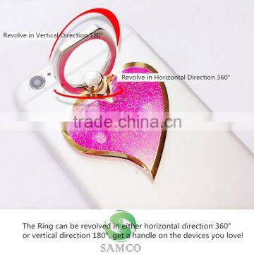 Samco Luxurious Heart Shape Decorative Cell Phone Holder Finger Grip Ring Stand photo-3