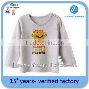 180g 100% Organic cotton Jersey long sleeve t shirts for 2-11years Children