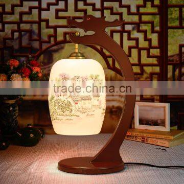 Chinese porcelain modern hotel bedside table lamps