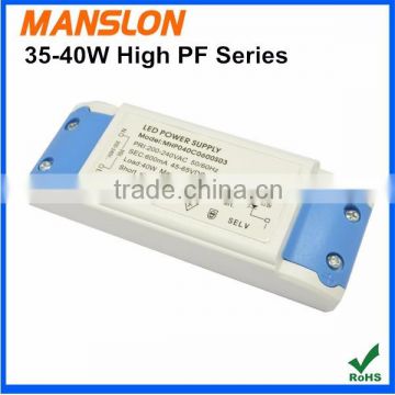 High power factor 35W - 40W LED driver constant current 600mA 900mA 1000mA LED switching power supply